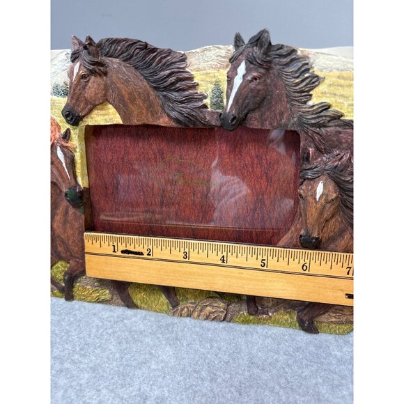 Galloping Horse-Themed Resin Picture Frame Holds 4x6" - Picture 6 of 7